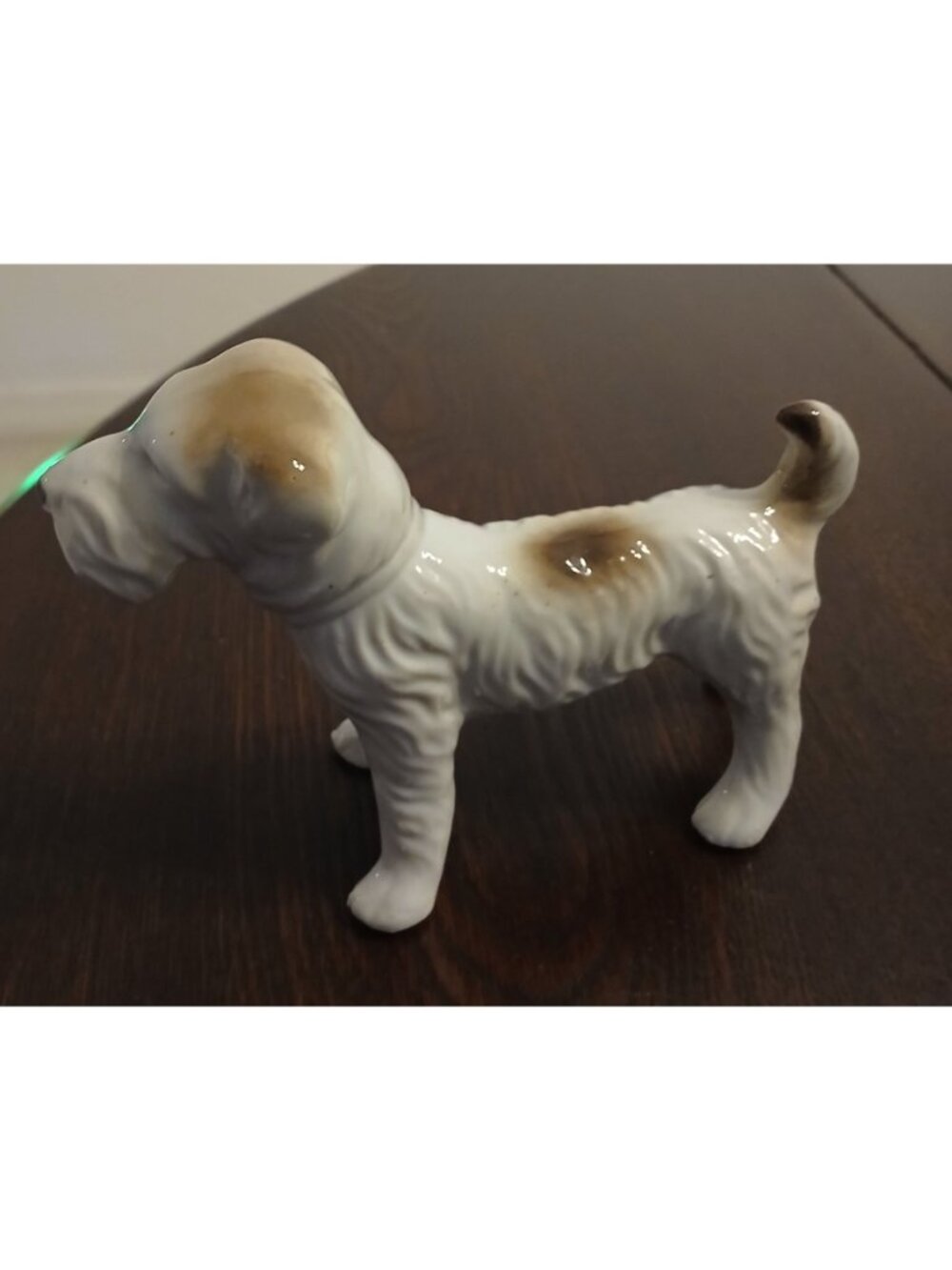 VTG Ceramic Terrier Dog Figurine 6x4" Glossy White & Brown Decor Collectable#WS4 - Picture 9 of 9